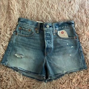 high waisted levi’s cut-off shorts (wedgie fit)